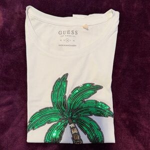 Guess White Sequin Top 🌴
